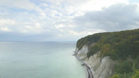 Timelapse Chalk Cliff With Clouds In The Sky Stock Footage 36646851