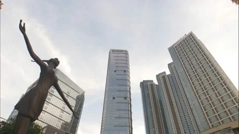 Timelapse Changsha Skyscrapers Video stock 154985897