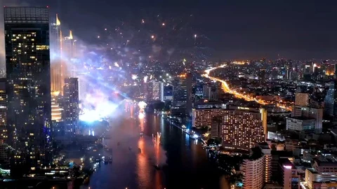 Timelapse Chaopraya river view, Bangkok, Thailand. Video stock 100571944