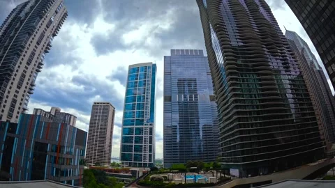 Timelapse of Chicago Skyline Through Window Stock Footage 310692818