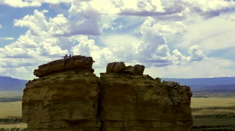 Timelapse: Chimney Rock, New Mexico desert Stock Footage 44215194