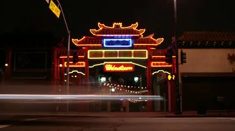 Timelapse Chinatown gate Vídeo Stock 11551969