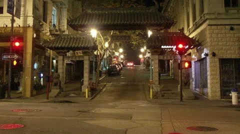 Timelapse Chinatown traffic Stock Footage 11563724