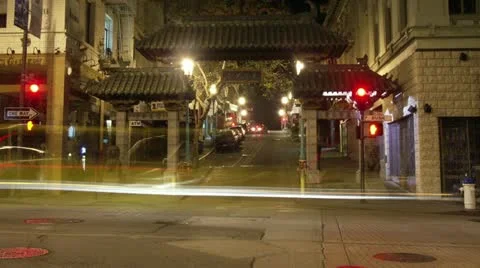 Timelapse Chinatown traffic Stock Footage 11590316