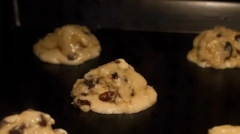 Timelapse chocolate cookies Stock Footage 37122907