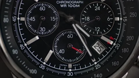Timelapse of Chronograph Watch [8K] Stock Footage 156258003