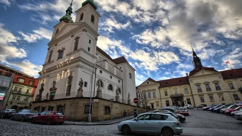 Timelapse with a church Video stock 72729043