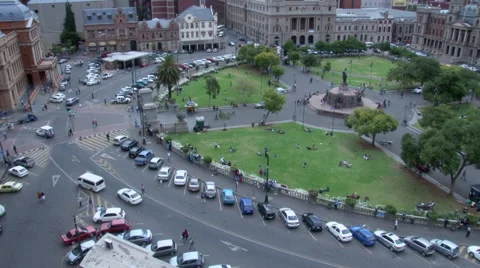 Timelapse of Church square in Pretoria South Africa Stock Footage