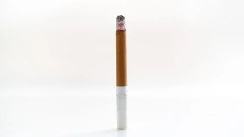 Timelapse cigarette burning down Stock Footage 130340354