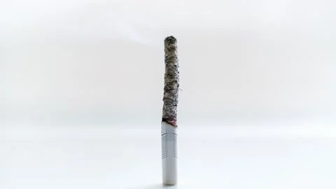 Timelapse cigarette burning down Stock-Footage 130340400