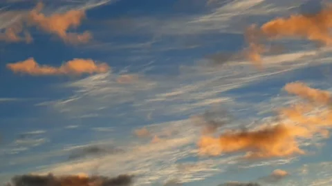 Timelapse of cirrus clouds in the sky Stock Footage 219680521