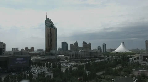Timelapse of the city and skyscraper - Astana Stock Footage 59559707