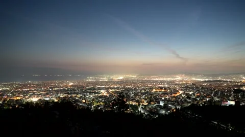 Timelapse of the city of Athens at sunset Video stock 297785362
