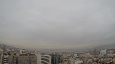 Timelapse City On Autumn Clouds Stock Footage 45527508