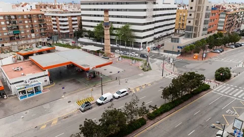 Timelapse city from balcony Stock-Footage 128660680