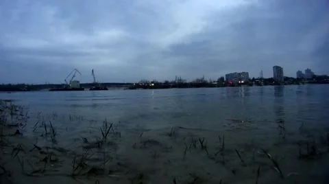 Timelapse. City in the evening Stock Footage 48573663