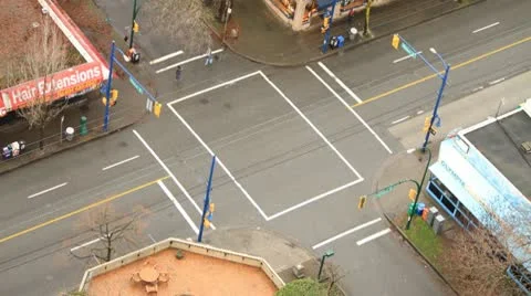 Timelapse of city intersection. Stock Footage 10750672