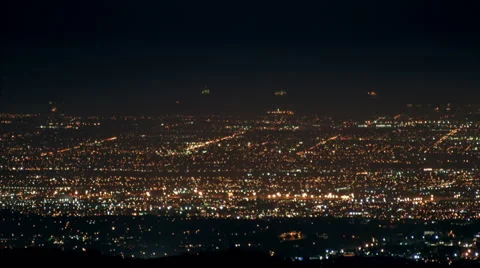 Timelapse City-lights 01-2015-08-12 cool color Stock Footage 53374907
