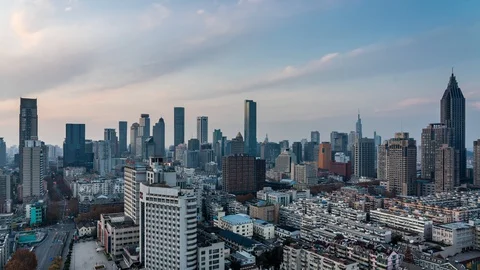 Timelapse of city at night time Видео 128589236