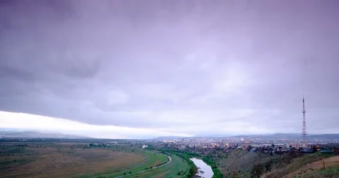 Timelapse, city, river Stock Footage 81890255