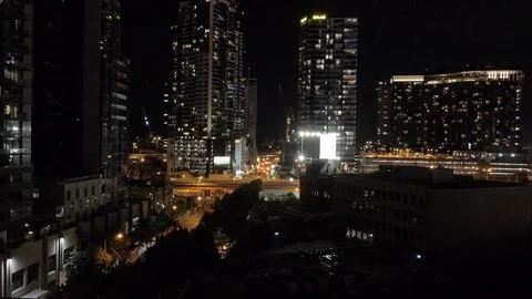Timelapse - City Scape night shot Stock Footage
