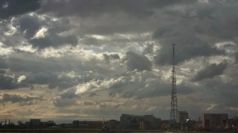 Timelapse City SkyLine Stock Footage 7732314