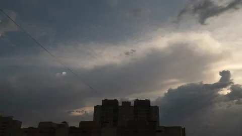 Timelapse of city skyline at sunset 스톡 동영상 154665479