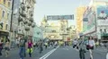 Timelapse of city street celebration of a holiday. Crowd of people HD Footage