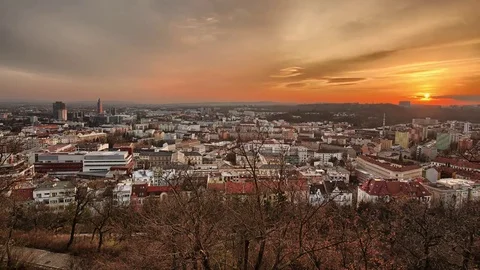 Timelapse with city view Stock Footage 72730710