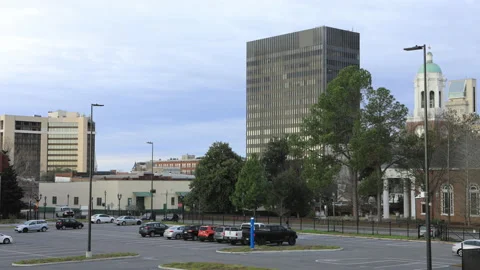 Timelapse Cityscape view of Augusta, Georgia 8K Video stock 142814643
