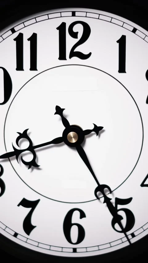 Timelapse of Classic Analog Clock Full Day Cycle Video stock 306619110