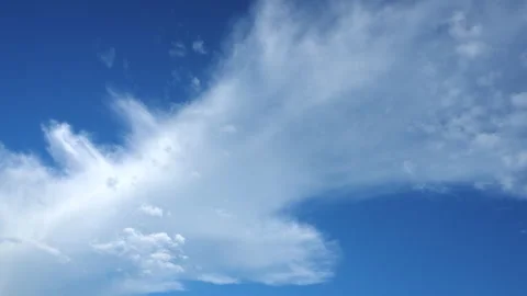 Timelapse of Clear Blue Sky with Fluffy White Clouds Video stock 277936092