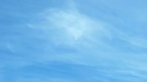 Timelapse of a Clear Blue Sky with White Light Cirrus Clouds, Slow Motion. Summe Stock Footage 219393751
