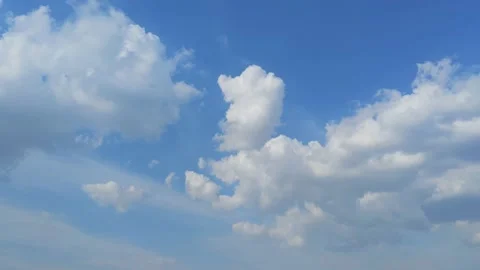 Timelapse of clear clouds and blue sky Stock Footage 160496427