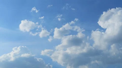 Timelapse of clear clouds and blue sky Stock Footage 160496434