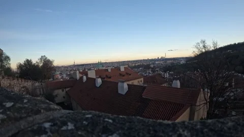 Timelapse - Clear day, Prague, Sunset time 動画素材 294357042
