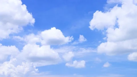 Timelapse clear sky with beautiful clouds moving, 4k Stock Footage 147337170