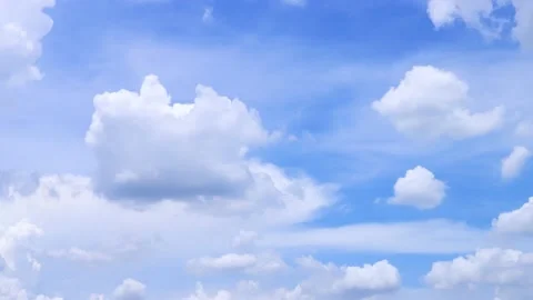 Timelapse clear sky with beautiful clouds moving, 4k Stock Footage 147337812