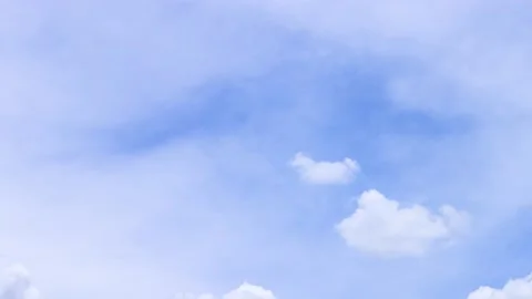 Timelapse clear sky with beautiful clouds moving, 4k Stock Footage 147338676