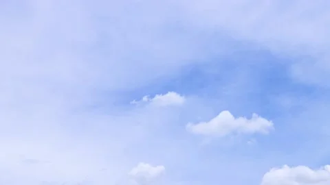 Timelapse clear sky with beautiful clouds moving, 4k Stock Footage 147339089