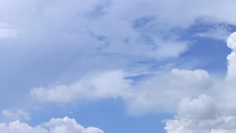 Timelapse clear sky with beautiful clouds moving, 4k Stock Footage 147339899