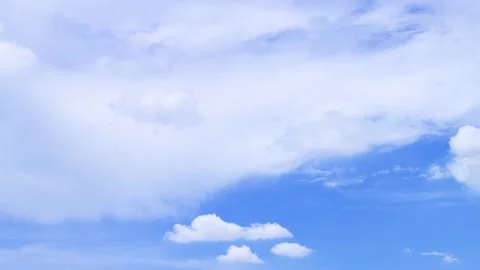 Timelapse clear sky with beautiful clouds moving, 4k Stock Footage 147342123