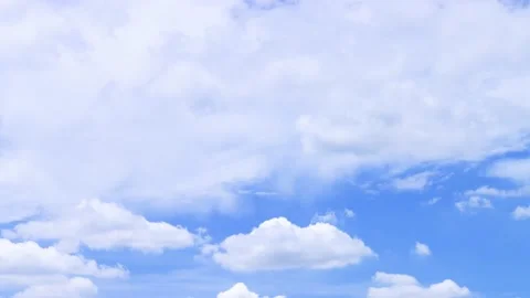 Timelapse clear sky with beautiful clouds moving, 4k Stock Footage 147342198