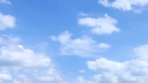 Timelapse clear sky with beautiful clouds moving, 4k Stock Footage 147342347