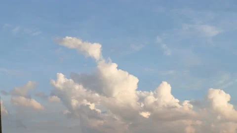 Timelapse clear sky with beautiful clouds moving, 4k Stock Footage 147342491