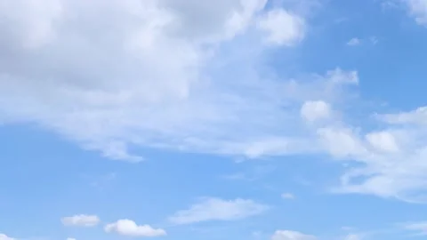 Timelapse clear sky with beautiful clouds moving, 4k Stock Footage 147342522