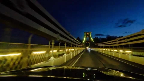 Timelapse clip of Clifton Suspension bridge near Bristol, England, UK Stock Footage 258015053