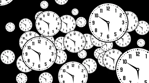 Timelapse Clock Animation Floating Time Concept Background 스톡 동영상 335609364