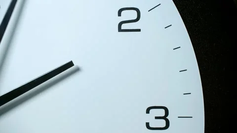 Timelapse of clock hand moving from two to three oclock Stock Footage 311942258