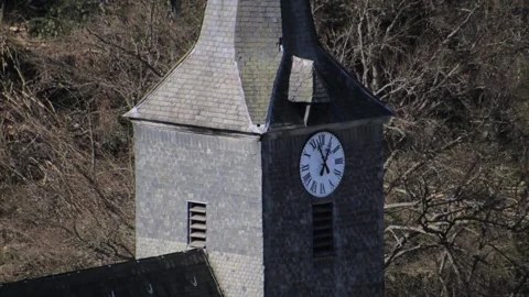 Timelapse of clock ticking form an old church Stock Footage 171569312